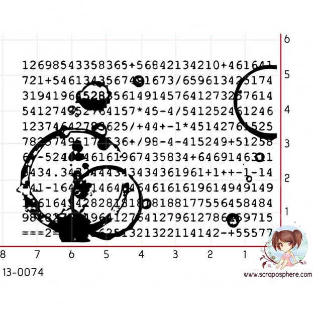 TAMPON FOND GRUNGE CHIFFRES ET CERCLES par Laetitia67