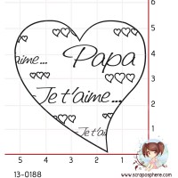 TAMPON COEUR PAPA JE T AIME par Lily Fairy sur une idée de Myrtille des bois