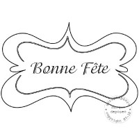 TAMPON ETIQUETTE ACCOLADE BONNE FETE par Lily Fairy