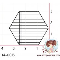 TAMPON HEXAGONE LIGNES par Lily Fairy