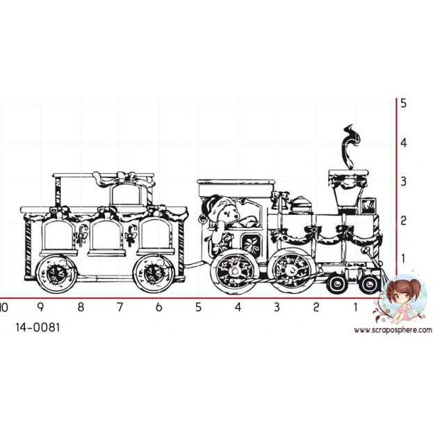 TAMPON TRAIN DE NOEL par spirit of family