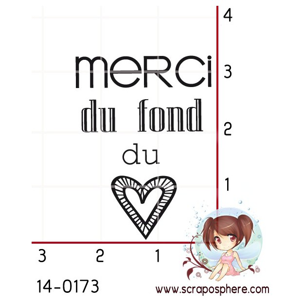 TAMPON MERCI DU FOND DU COEUR par Lily Fairy