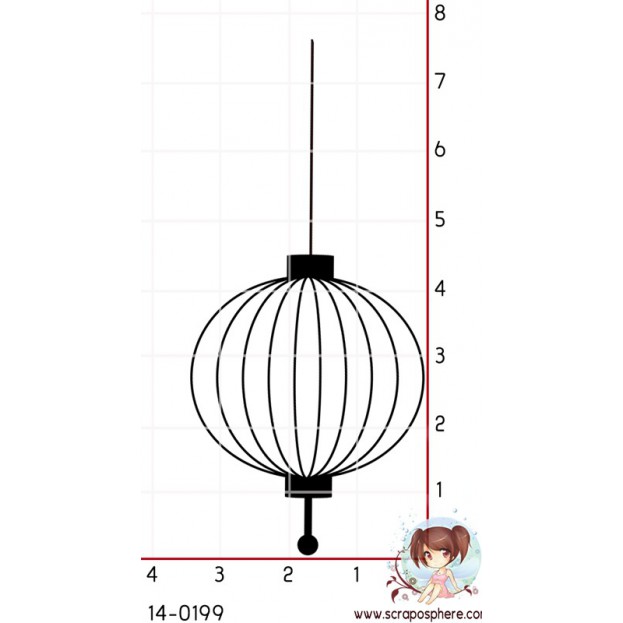 TAMPON LAMPION ASIATIQUE (grand)