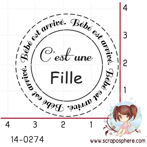 TAMPON CERCLE C EST UNE FILLE par Lily Fairy