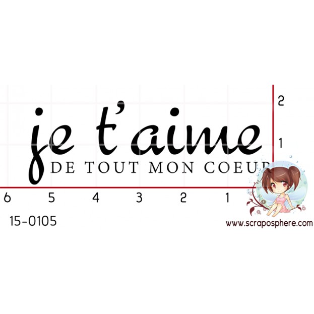 TAMPON JE T AIME DE TOUT MON COEUR par Mauxane