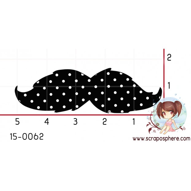 TAMPON MOUSTACHE A POIS par Scroixpe Suzette