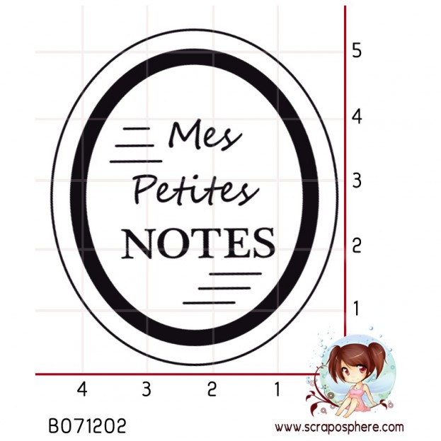 TAMPON PETITES NOTES OVALE