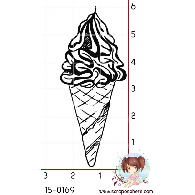 TAMPON CORNET DE GLACE (grand) par Scroixpe Suzette