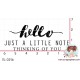 TAMPON HELLO JUST A LITTLE NOTE par Binka