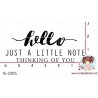 TAMPON HELLO JUST A LITTLE NOTE par Binka