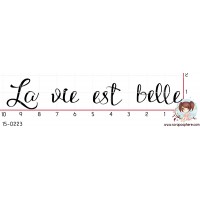 TAMPON LA VIE EST BELLE CALLIGRAPHIE par Lily Fairy