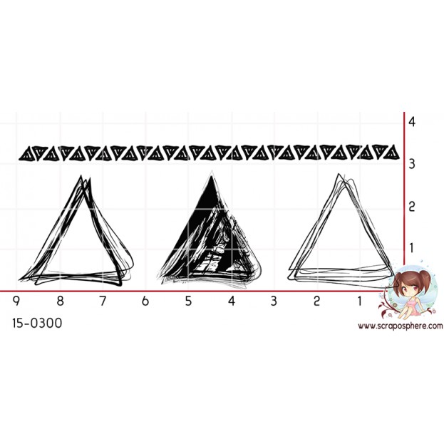 4 TAMPONS GRUNGE TRIANGLES par Crearel