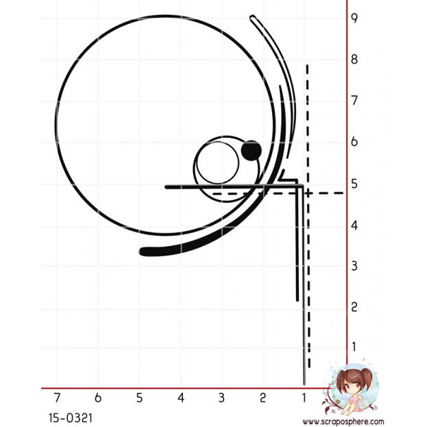 TAMPON GEOMETRIQUE CERCLE POINTILLES par Tiphanie