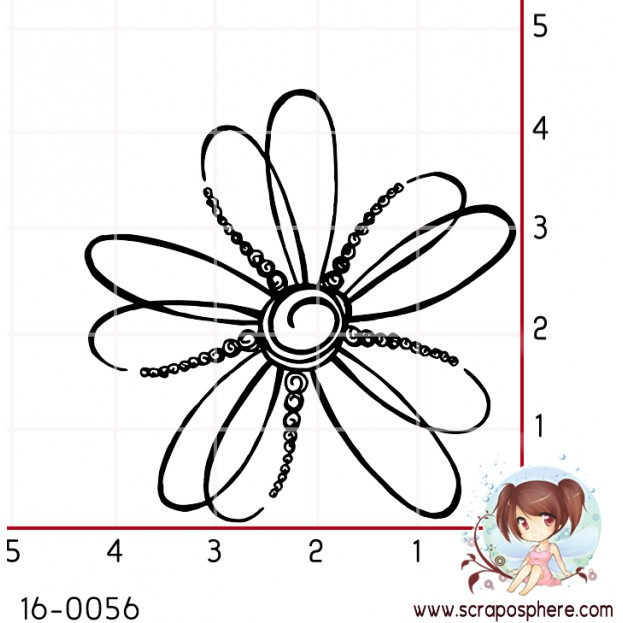 TAMPON FLEUR PERLEE (moyenne) par Scroixpe Suzette