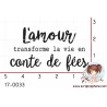 TAMPON L AMOUR TRANSFORME LA VIE EN CONTE DE FEES par Nad Mathieu