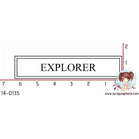 TAMPON ETIQUETTE EXPLORER (blanc) par Laetitia67