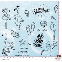 18 TAMPONS TRANSPARENTS FLAMANTS ROSES EN VACANCES par Lily Fairy