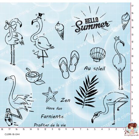 18 TAMPONS FLAMANTS ROSES EN VACANCES par Lily Fairy