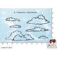 6 TAMPONS TRANSPARENTS NUAGES