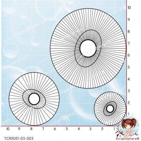 3 TAMPONS TRANSPARENTS CERCLES OEIL par l'Atelier de Caroline {attributes}