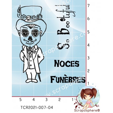 3 TAMPONS TRANSPARENTS DANDY NOCES FUNEBRES par PapaScrap {attributes}