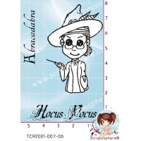 3 TAMPONS TRANSPARENTS SORCIERE ABRACADABRA par PapaScrap {attributes}
