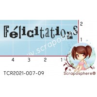 TAMPON TRANSPARENT FELICITATIONS par L'Atelier de Caroline {attributes}