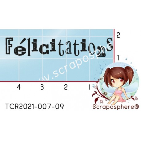 TAMPON TRANSPARENT FELICITATIONS par L'Atelier de Caroline {attributes}