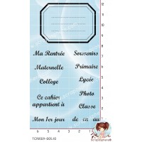 12 TAMPONS TRANSPARENTS ETIQUETTE THEME RENTREE par L'Atelier de Caroline {attributes}