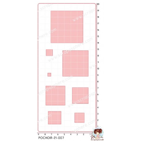 POCHOIR SCRAPOSPHERE - FOND RECTANGLES par Lily Fairy