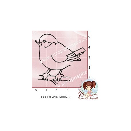 TAMPON CAOUTCHOUC OISEAU par PapaScrap {attributes}