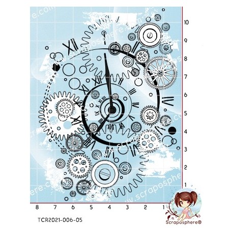 TAMPON TRANSPARENT HORLOGE PERPETUELLE par Lily Fairy {attributes}