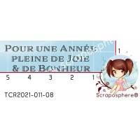 TAMPON POUR UNE ANNEE PLEINE DE JOIE & DE BONHEUR par L'Atelier de Caroline