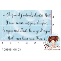 TAMPON DE FOND TEXTE PAROLES QUAND J'ENTENDS CHANTER NOEL par L'Atelier de Caroline