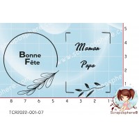 5 TAMPONS BONNE FETE PAPA - MAMAN par L'Atelier de Caroline