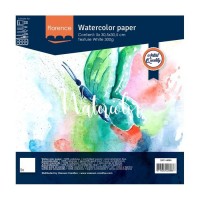 PAPIER AQUARELLE - TEXTURE - 30,5x30,5cm 300g BLANC- LOT DE 5 FEUILLES