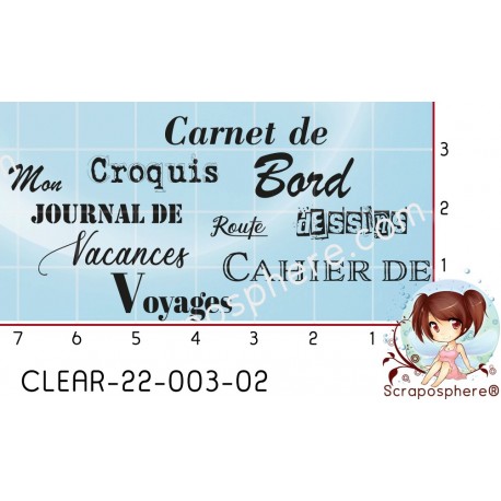 1 TAMPON NUAGE DE MOTS CARNET DE par l'Atelier de Caroline {attributes}