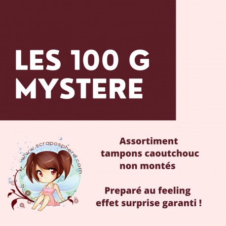 Lot Mystère : 100 g de tampons caoutchouc