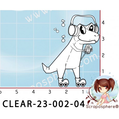 TAMPON DINO CHANTEUR par l'Atelier de Caroline {attributes}