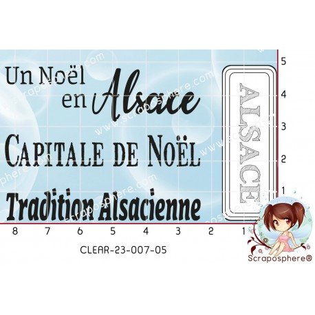 4 TAMPONS MARCHE DE NOEL - NOEL EN ALSACE par l'Atelier de Caroline