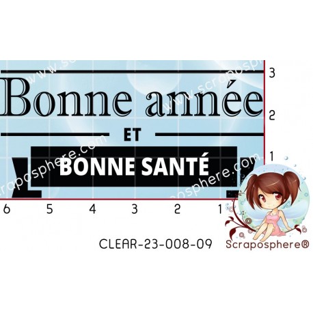 1 TAMPON BONNE ANNEE ET BONNE SANTE par l'Atelier de Caroline