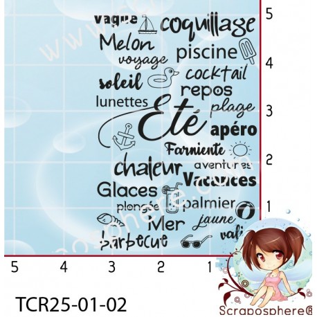 TAMPON NUAGE MOTS ETE par l'Atelier de Caroline {attributes}