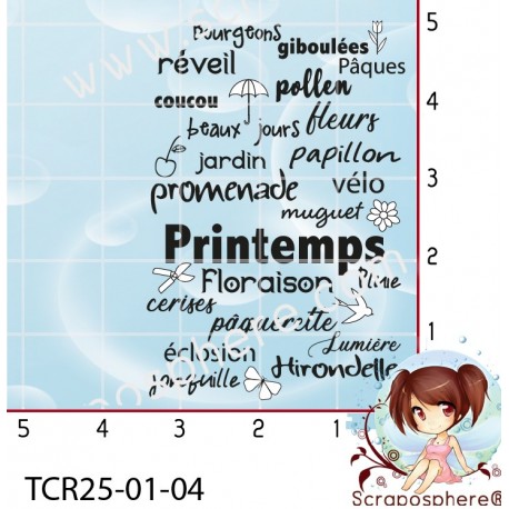 TAMPON NUAGE MOTS PRINTEMPS par l'Atelier de Caroline {attributes}