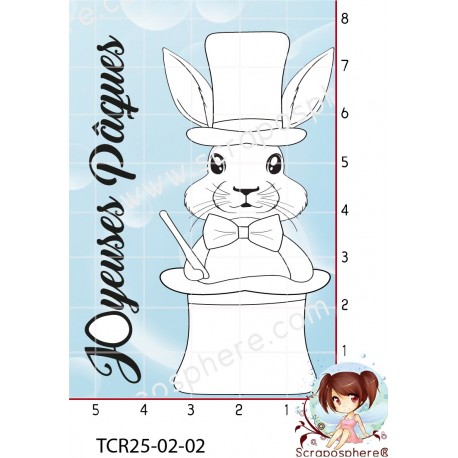 2 TAMPONS MARTIN LE LAPIN MAGICIEN PAQUES par l'Atelier de Caroline {attributes}