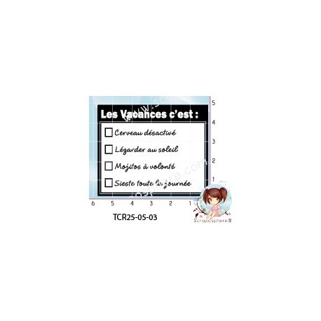 TAMPON LES VACANCES C'EST par l'Atelier de Caroline {attributes}