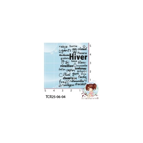 TAMPON NUAGE MOTS HIVER par l'Atelier de Caroline - REEDITION 2025 {attributes}