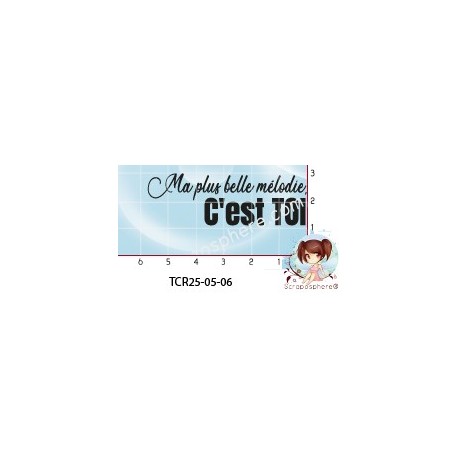 TAMPON MA PLUS BELLE MELODIE C'EST TOI par l'Atelier de Caroline {attributes}