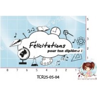 TAMPON FELICITATIONS POUR TON DIPLOME par l'Atelier de Caroline {attributes}