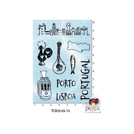 9 TAMPONS PORTUGAL par PapaScrap les Cartes du Chat - REEDITION 2025 {attributes}