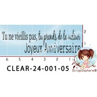 TAMPON TU NE VIEILLIS PAS... JOYEUX ANNIVERSAIRE par l'Atelier de Caroline {attributes}